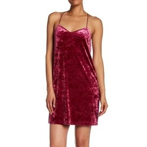 CeCe crushed red velvet mini dress 6